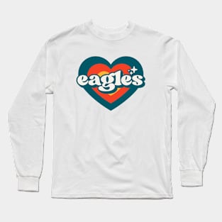 Vintage Eagles School Spirit // High School Football Mascot // Go Eagles Retro Long Sleeve T-Shirt